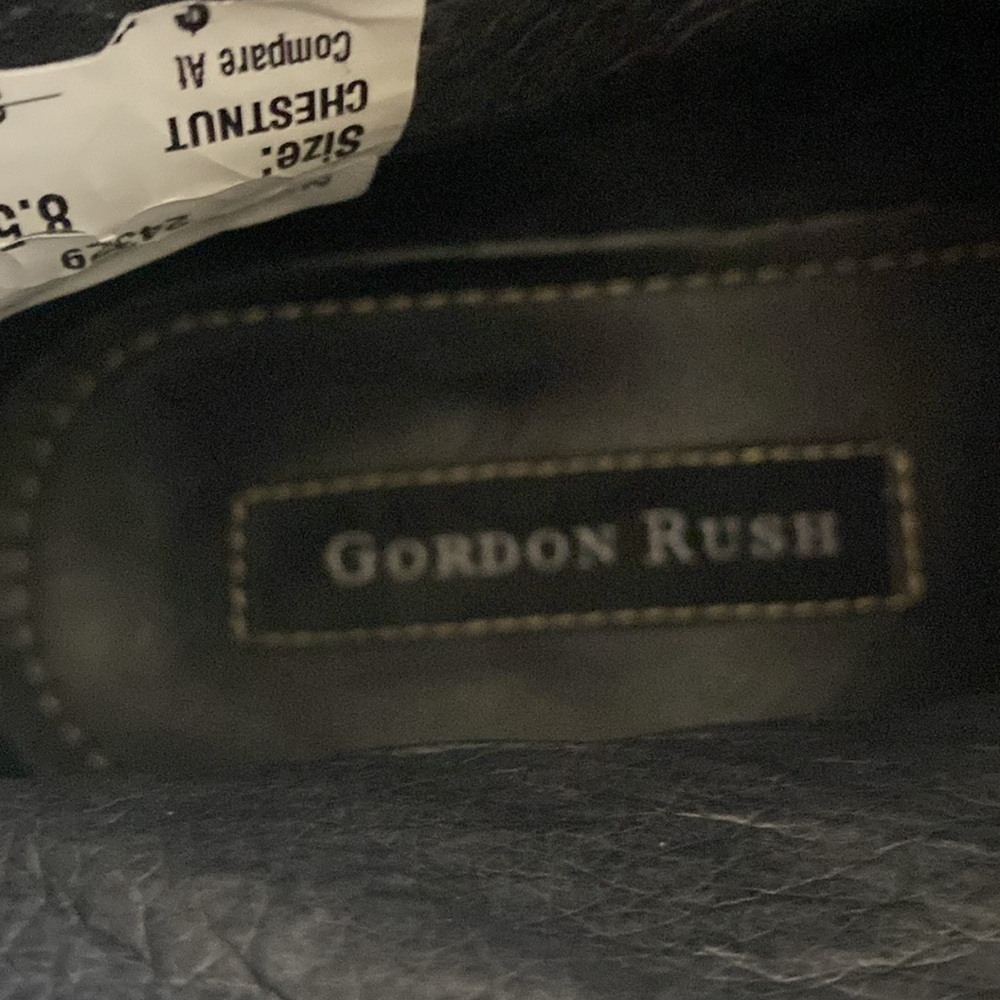 Gordon Rush Men's Chestnut Brown Leather Boots Size 8.5 - Picture 14 of 15